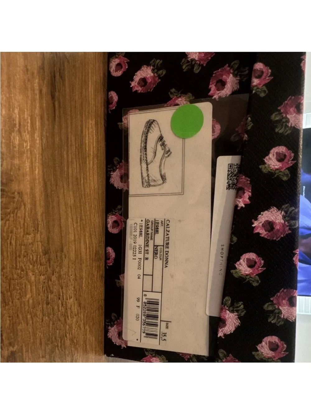 Black Floral Espadrille Slip-Ons